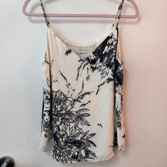 ✨ Babaton/Aritzia | Cream Floral Top | Size S ✨ - Picture 1 of 10